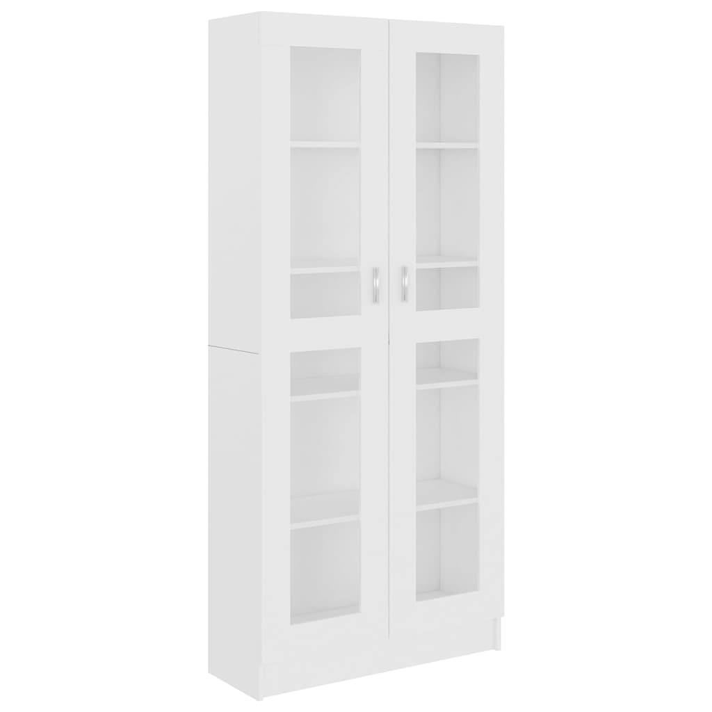 Armoire à vitrine Blanc 82,5x30,5x185 cm Bois d'ingénierie
