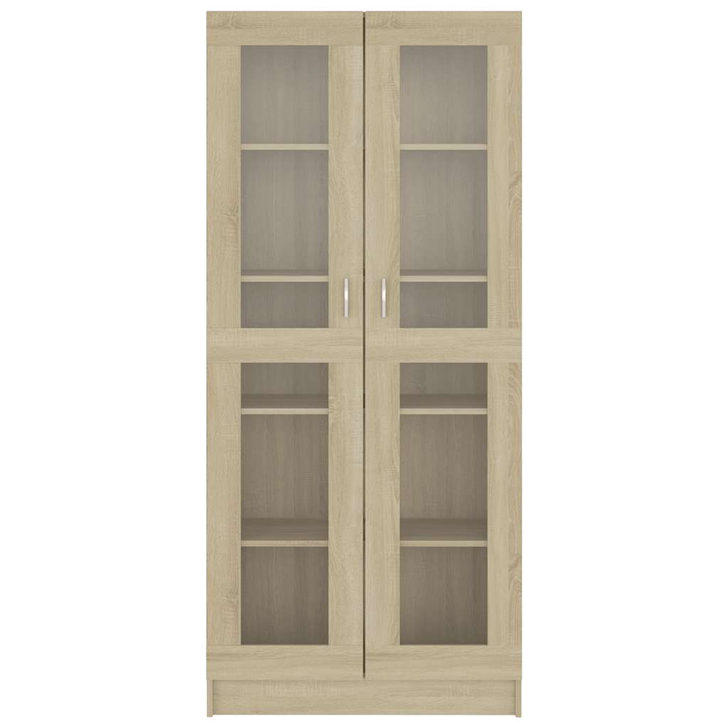 Armoire vitrine Chêne sonoma 82,5x30,5x185,5 cm Bois ingénierie - XIOS