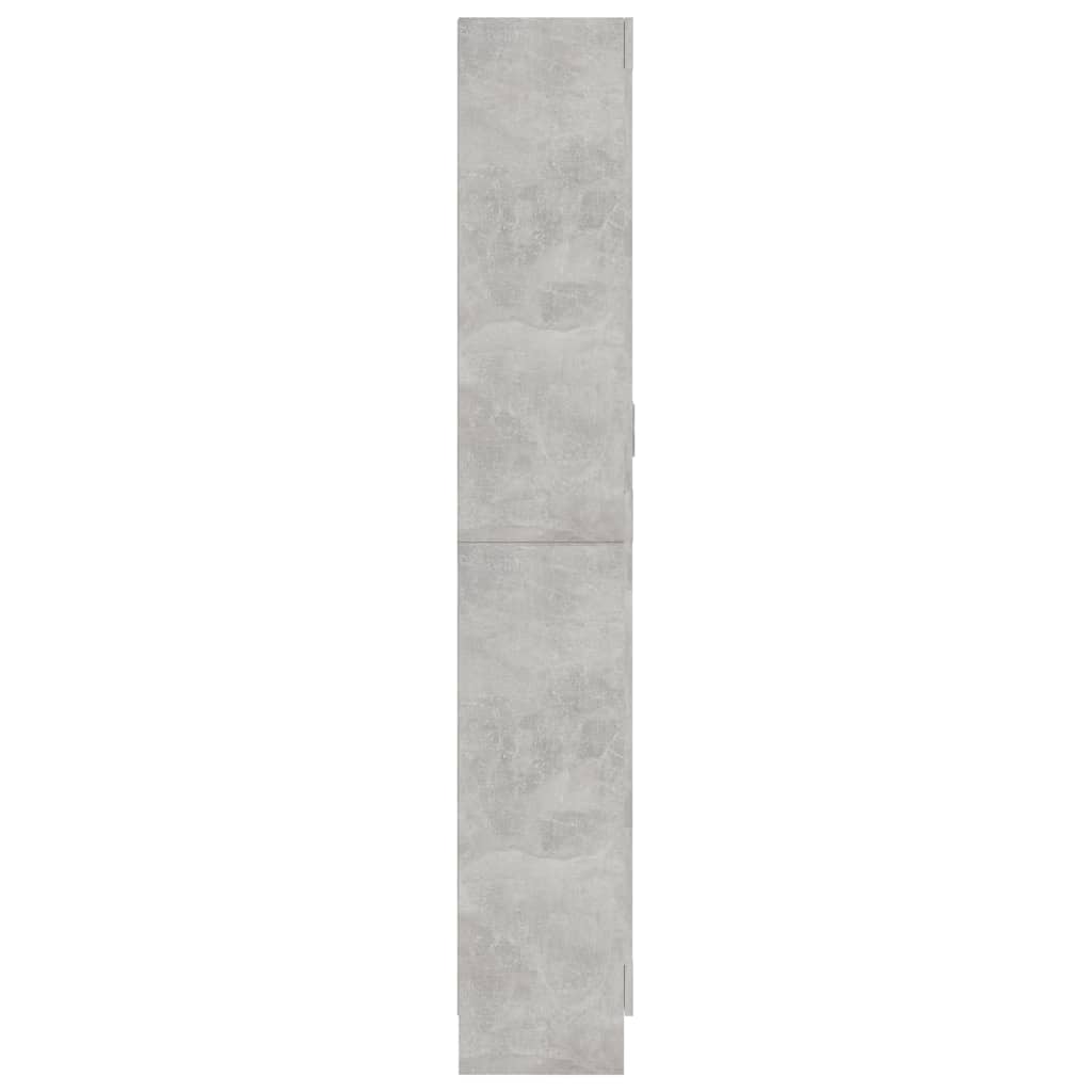 Armoire à vitrine Gris béton 82,5x30,5x185,5 cm Bois ingénierie - XIOS