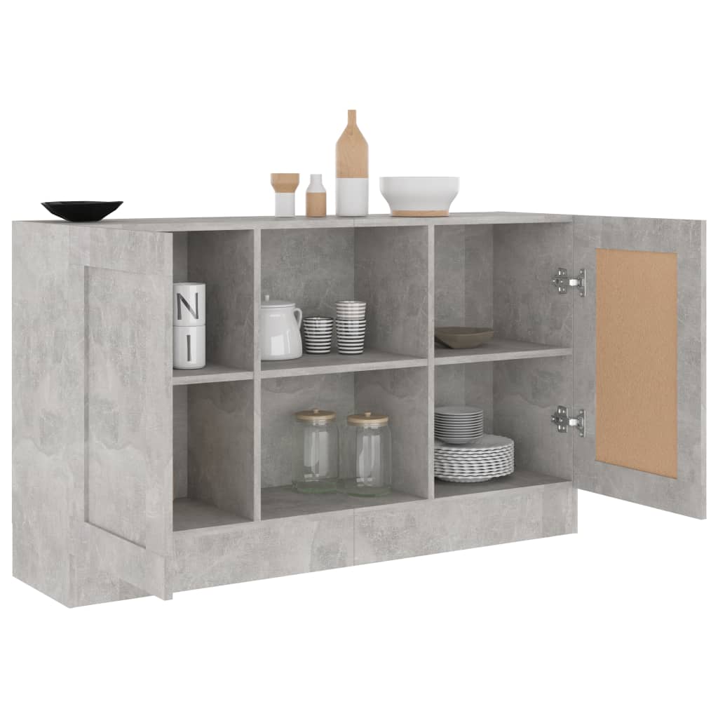 Buffet Gris béton 120x30,5x70 cm Bois d'ingénierie - XIOS