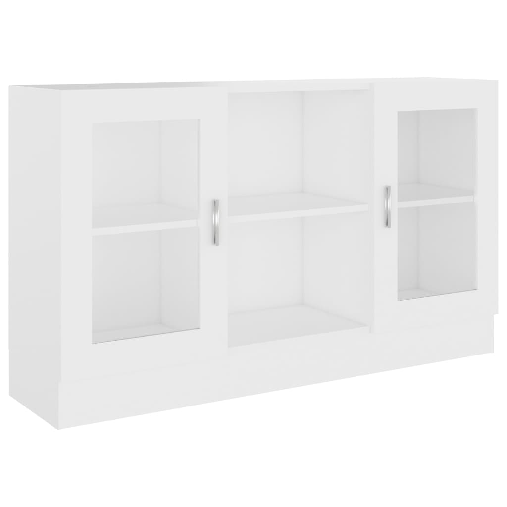 Armoire à vitrine Blanc 120x30,5x70 cm Bois d'ingénierie - XIOS
