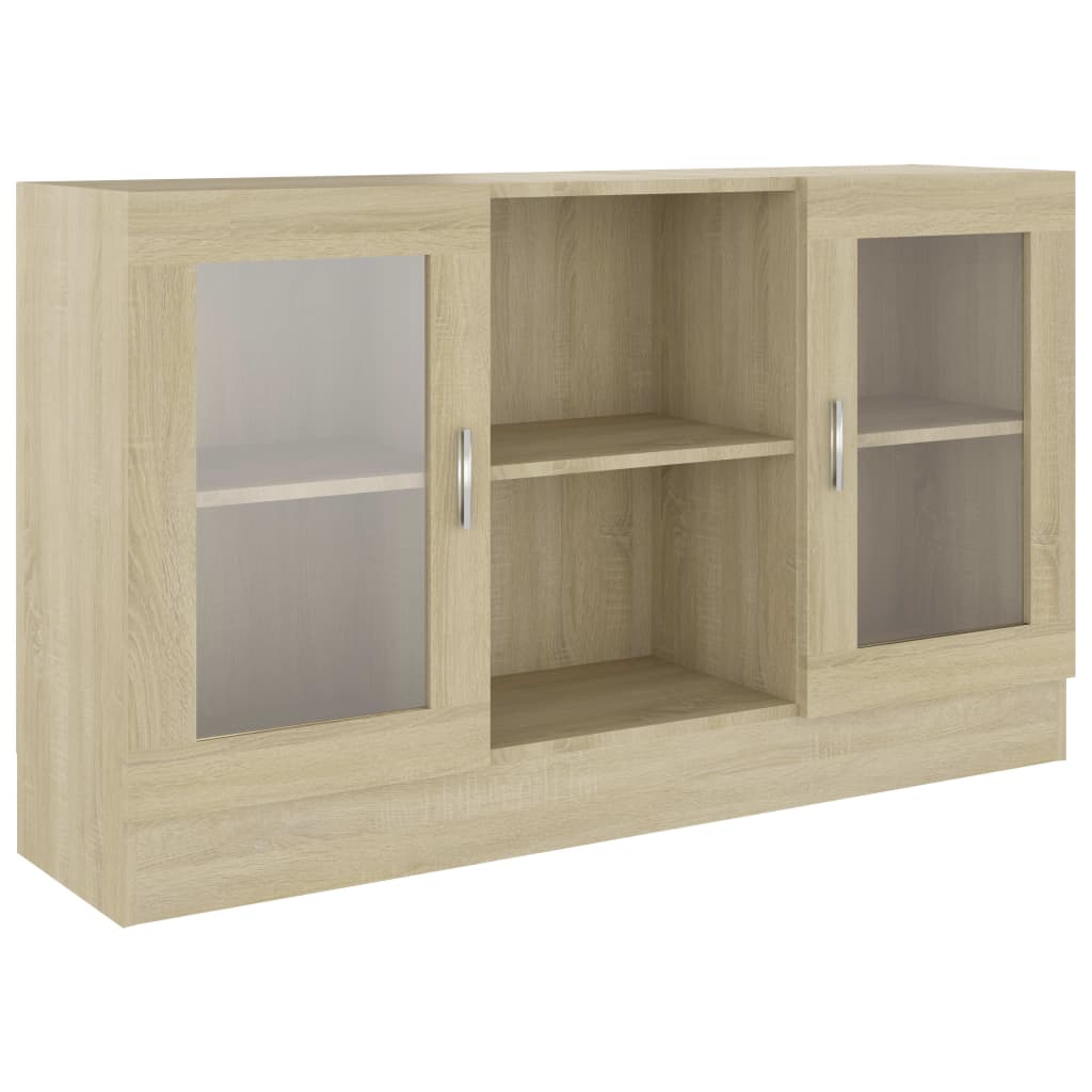 Armoire à vitrine Chêne sonoma 120x30,5x70 cm Bois d'ingénierie - XIOS