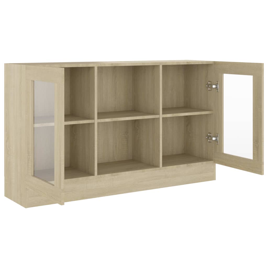 Armoire à vitrine Chêne sonoma 120x30,5x70 cm Bois d'ingénierie - XIOS