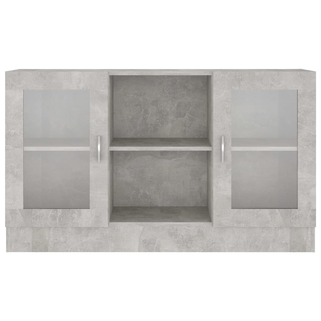 Armoire à vitrine Gris béton 120x30,5x70 cm Bois d’ingénierie - XIOS