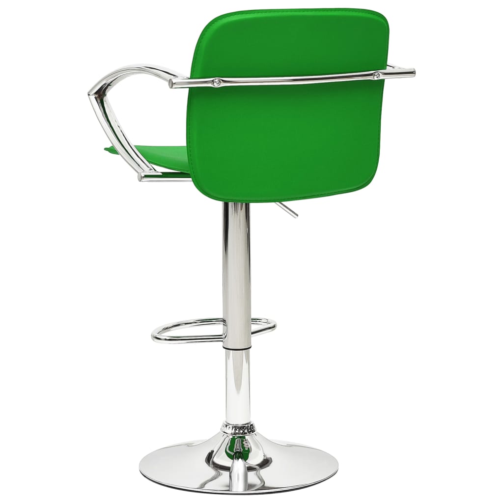 Tabourets de bar lot de 2 vert cuir artificiel - XIOS