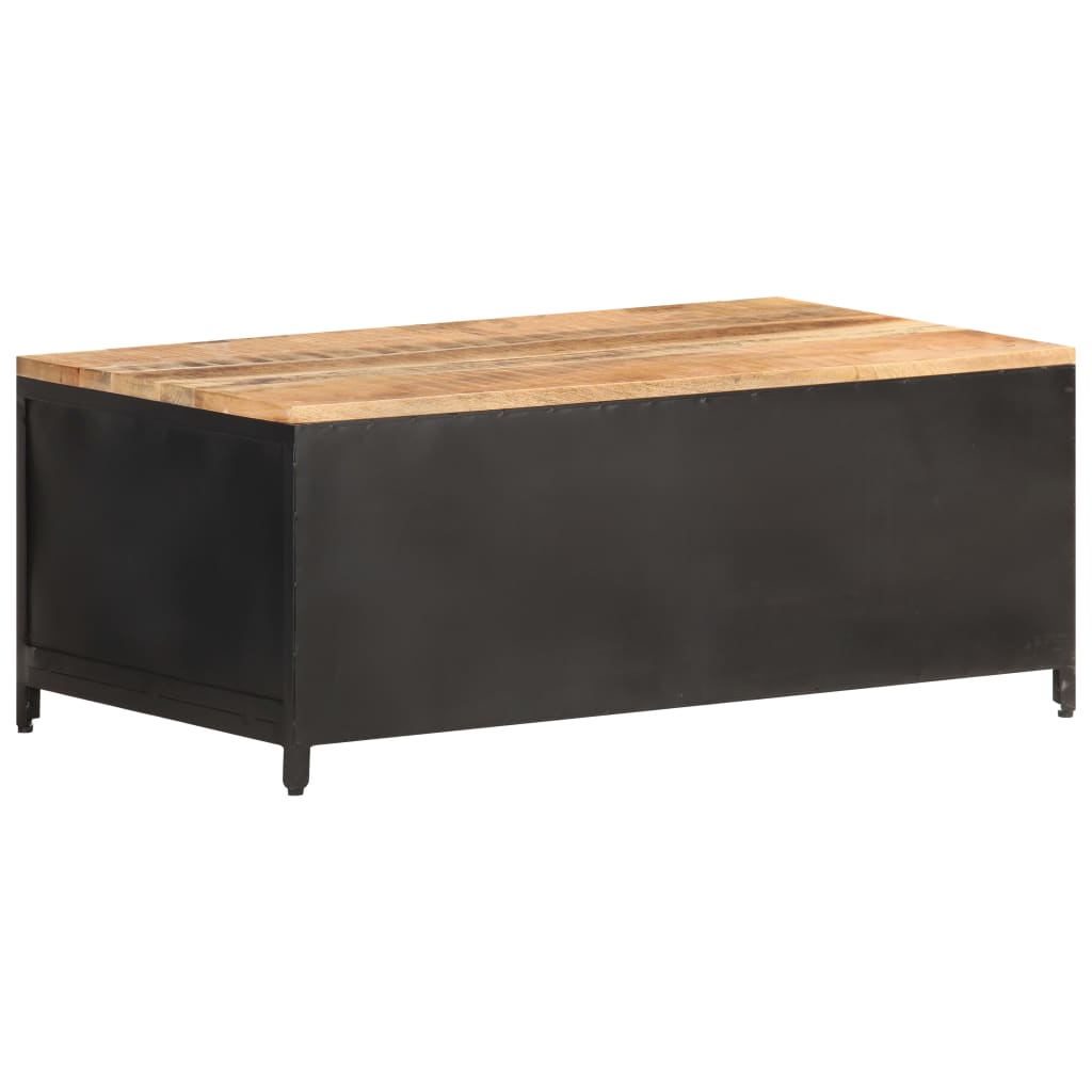 Table basse 90x50x37 cm Bois massif de manguier brut - XIOS