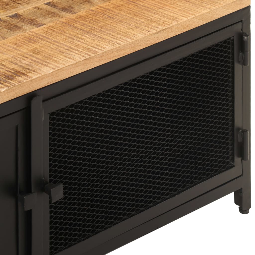 Table basse 90x50x37 cm Bois massif de manguier brut - XIOS
