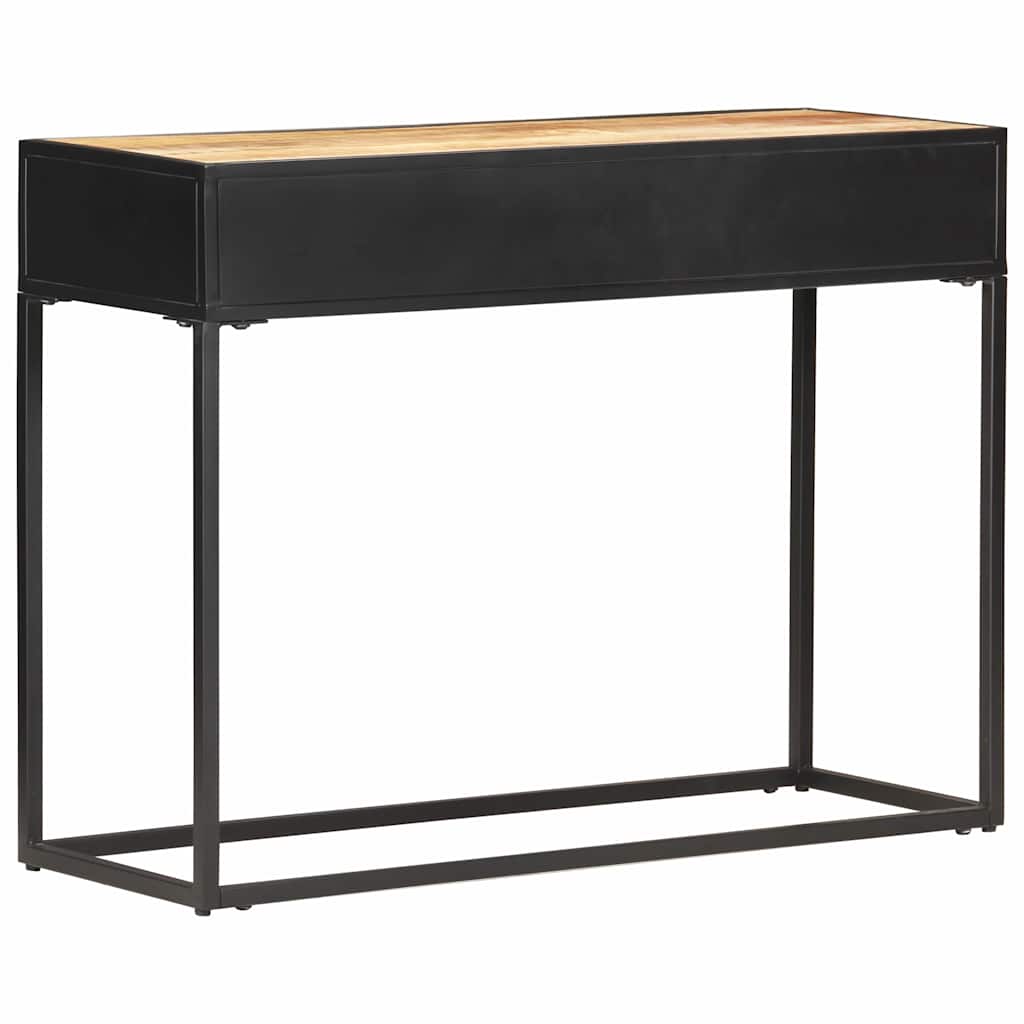 Table console 100x35x75 cm Bois de manguier et canne naturelle - XIOS