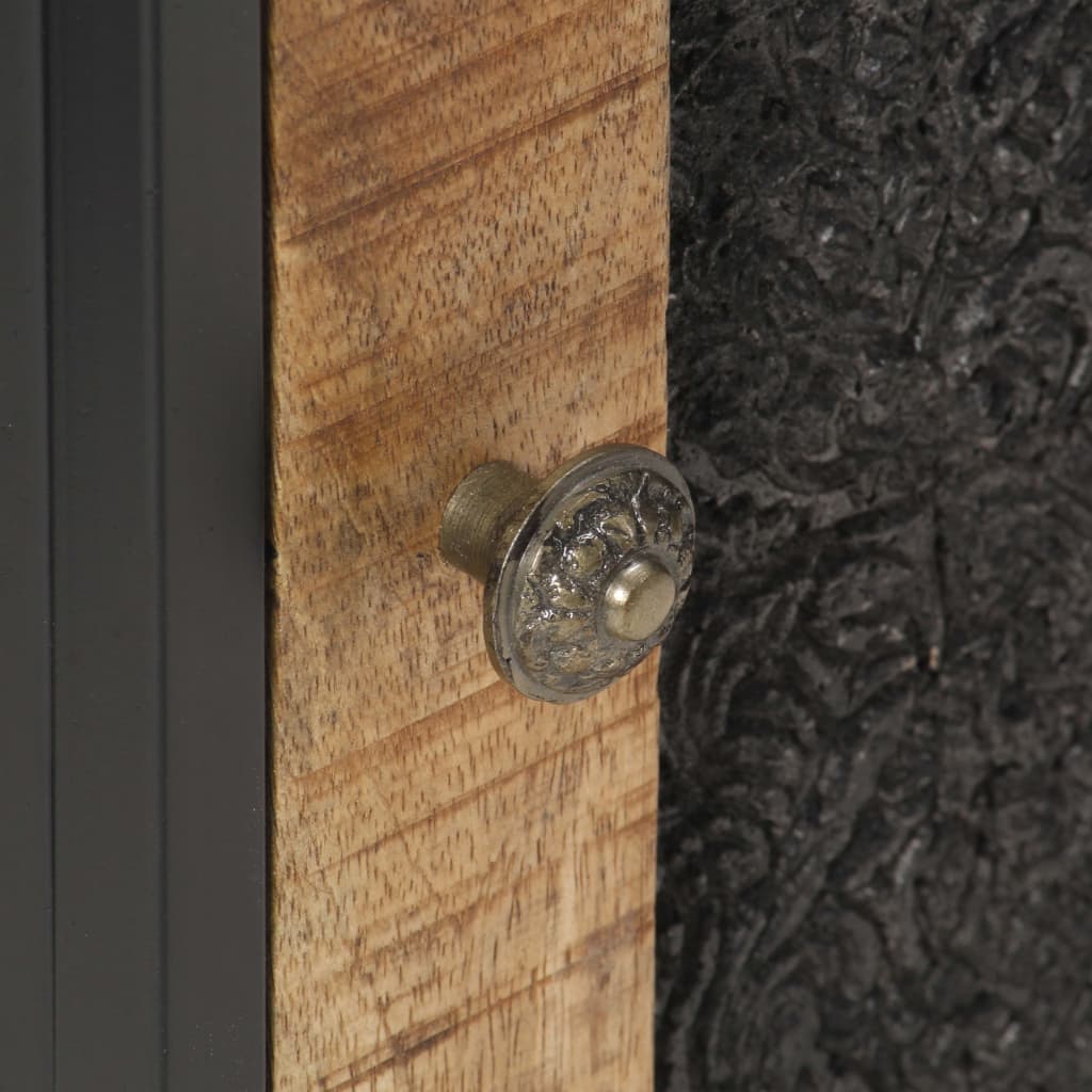 Table de chevet 40x30x50 cm Bois de manguier brut - XIOS