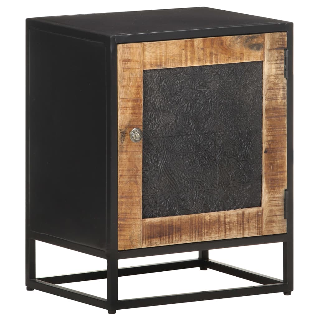 Table de chevet 40x30x50 cm Bois de manguier brut - XIOS