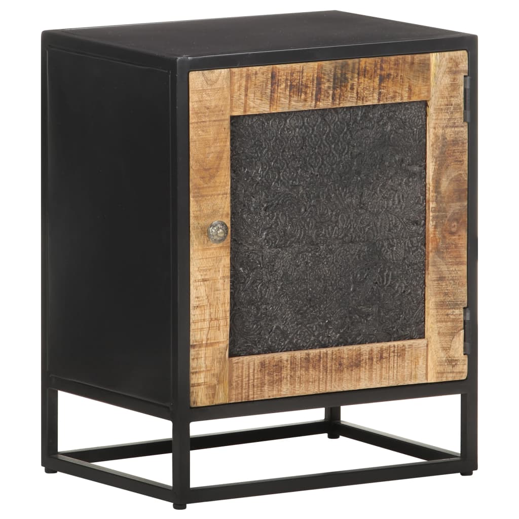 Table de chevet 40x30x50 cm Bois de manguier brut - XIOS