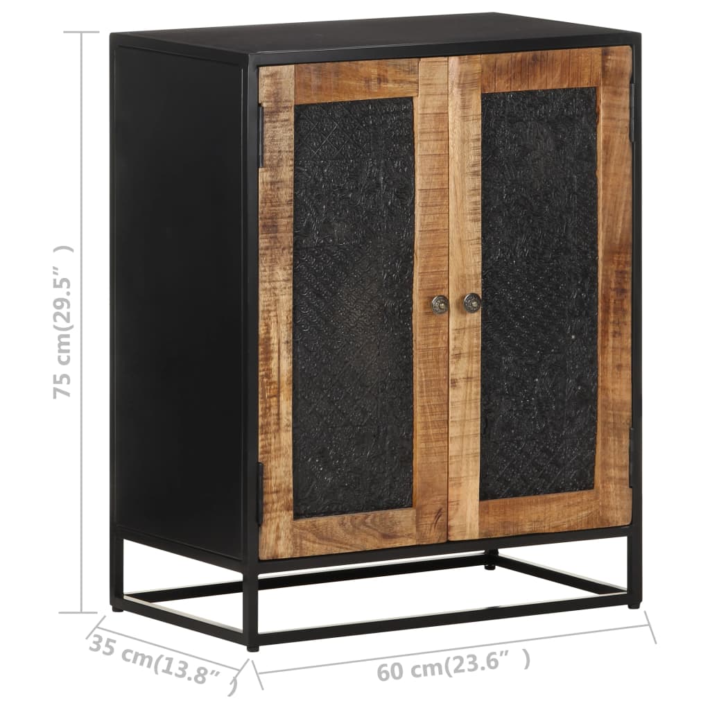 Buffet 60x35x75 cm Bois de manguier brut - XIOS