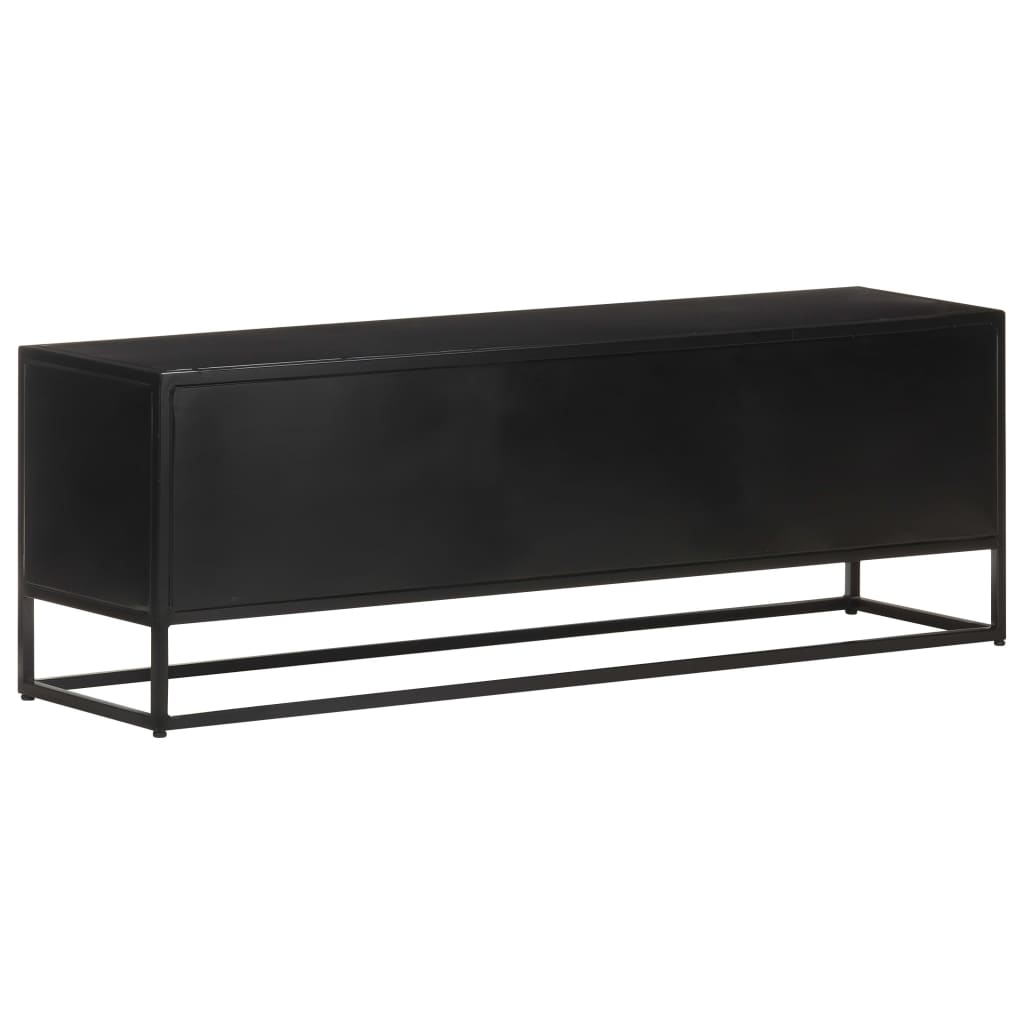 Meuble TV 120x30x40 cm Bois de manguier brut - XIOS