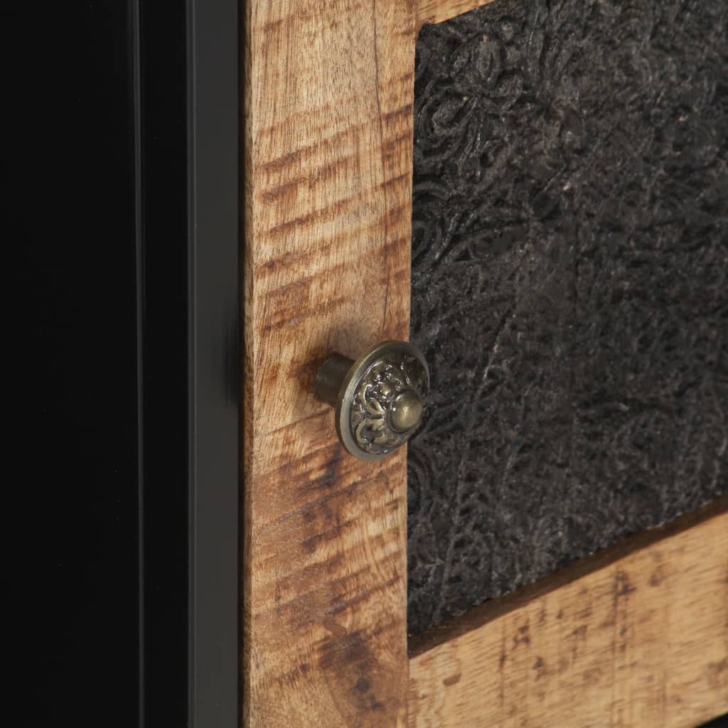 Meuble TV 120x30x40 cm Bois de manguier brut - XIOS