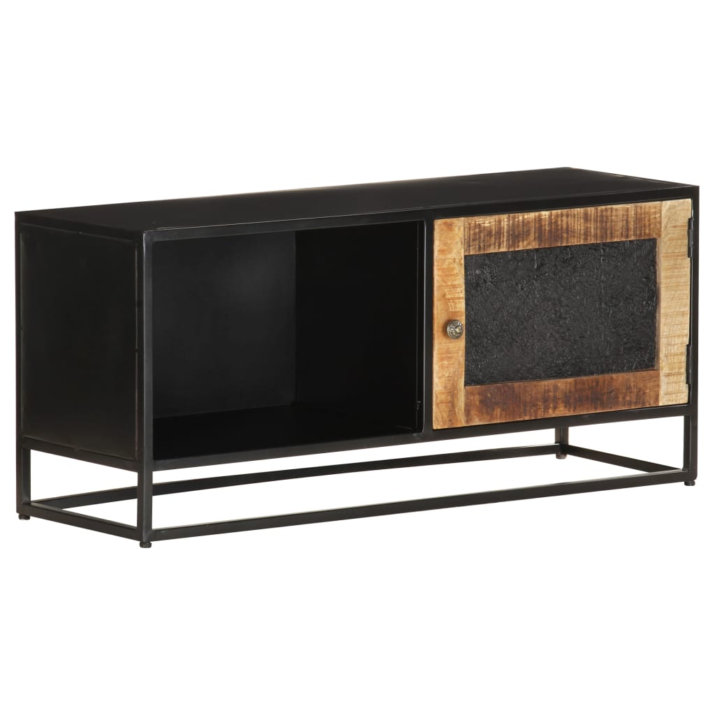 Meuble TV 90x30x40 cm Bois de manguier brut - XIOS