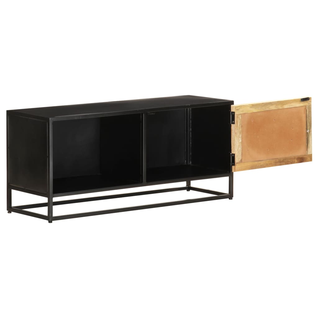Meuble TV 90x30x40 cm Bois de manguier brut - XIOS