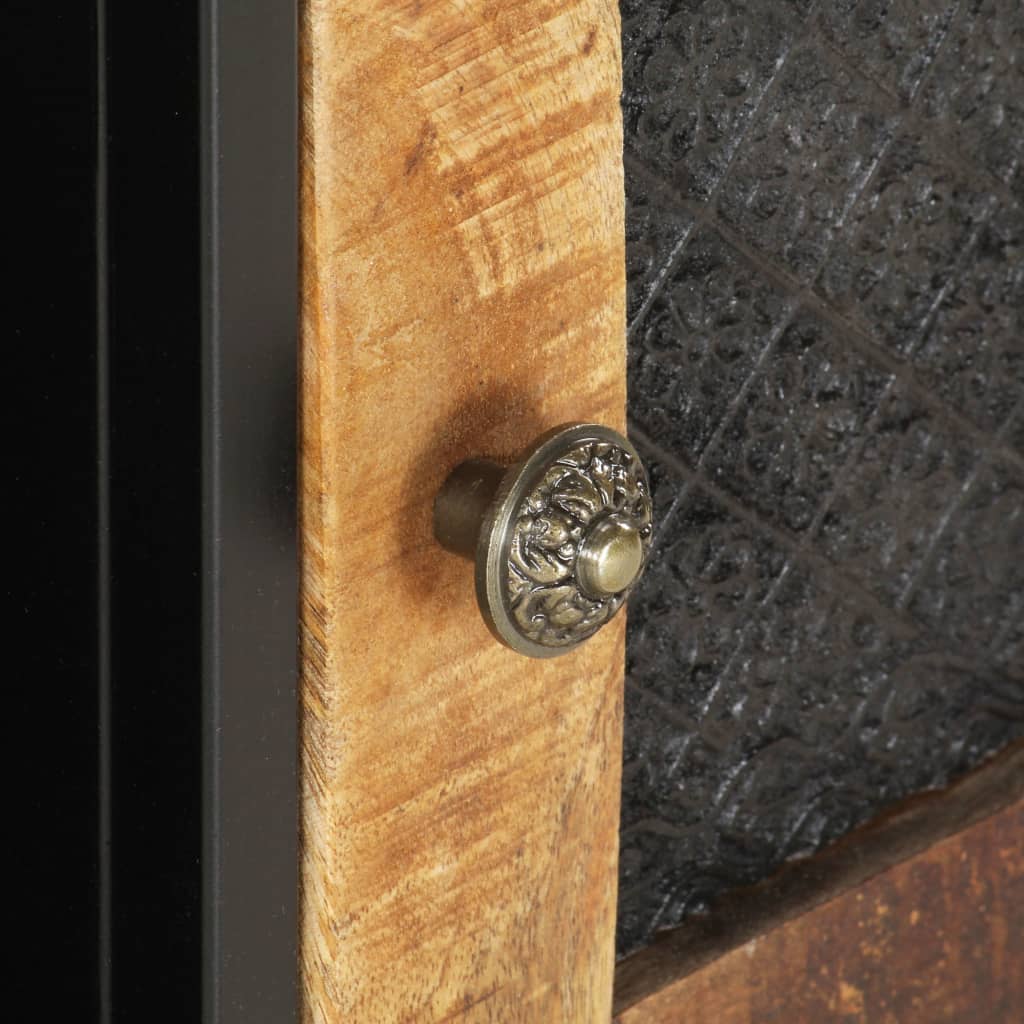 Meuble TV 90x30x40 cm Bois de manguier brut - XIOS