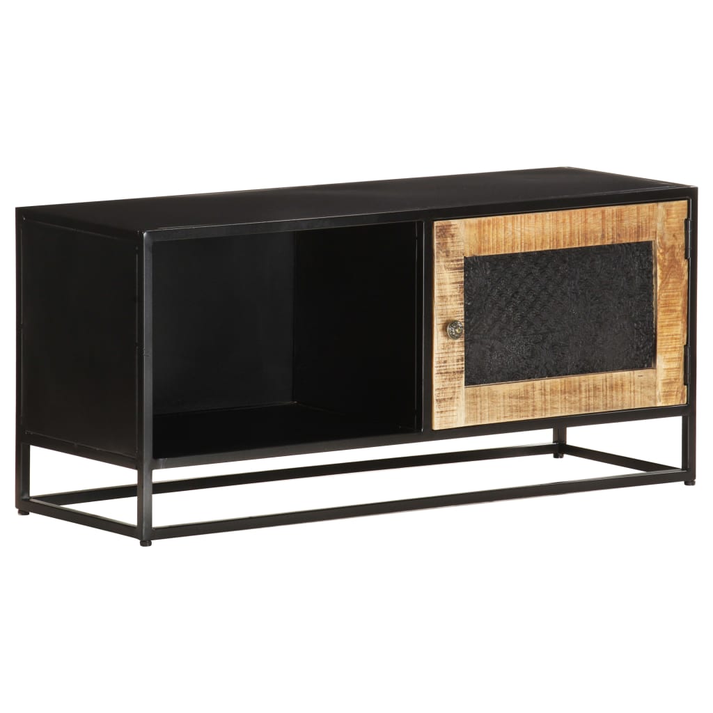 Meuble TV 90x30x40 cm Bois de manguier brut - XIOS