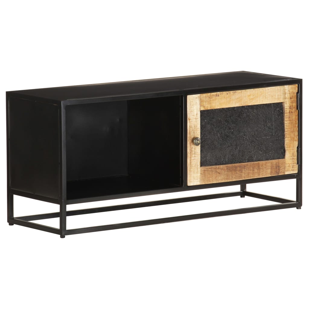Meuble TV 90x30x40 cm Bois de manguier brut - XIOS