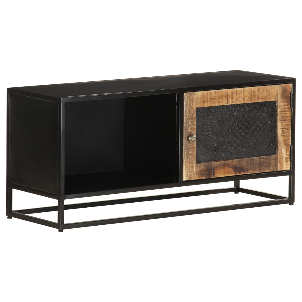 Meuble TV 90x30x40 cm Bois de manguier brut - XIOS
