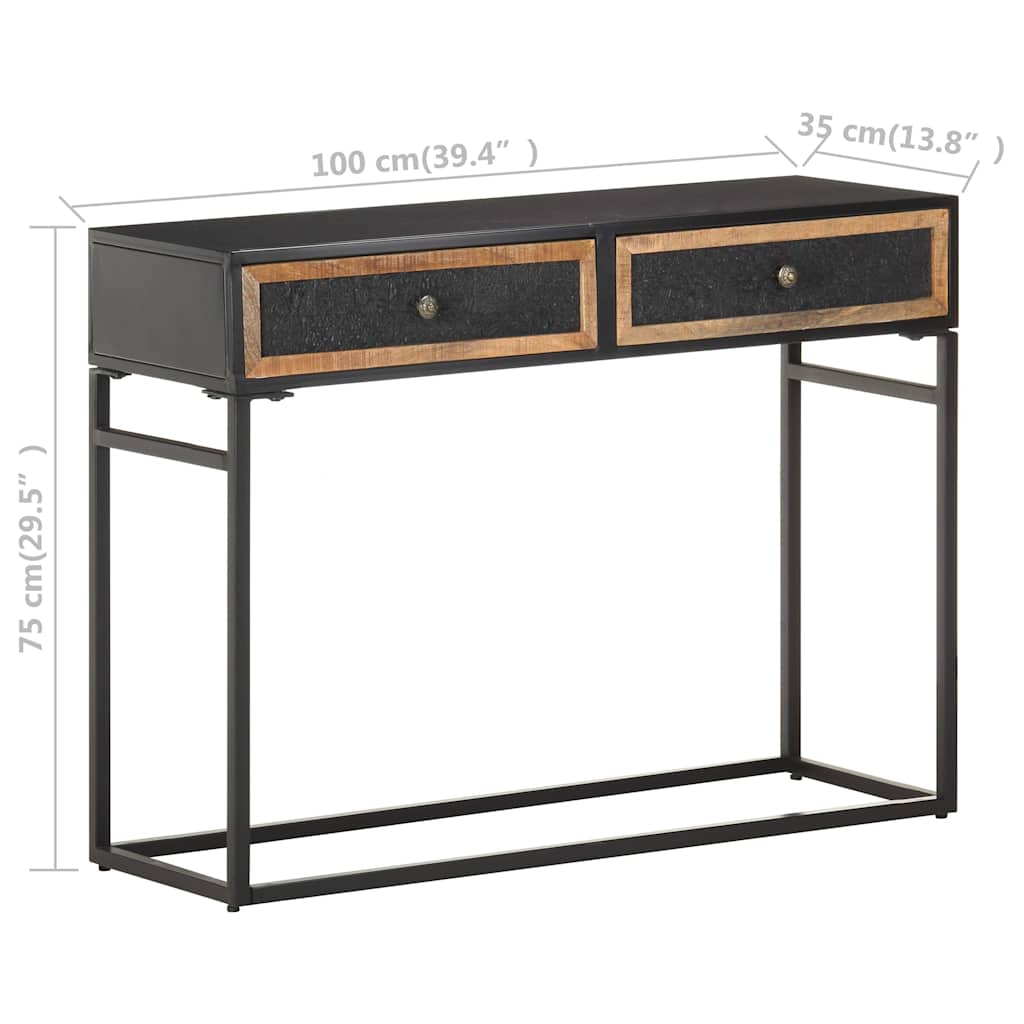 Table console 100x35x75 cm Bois de manguier massif