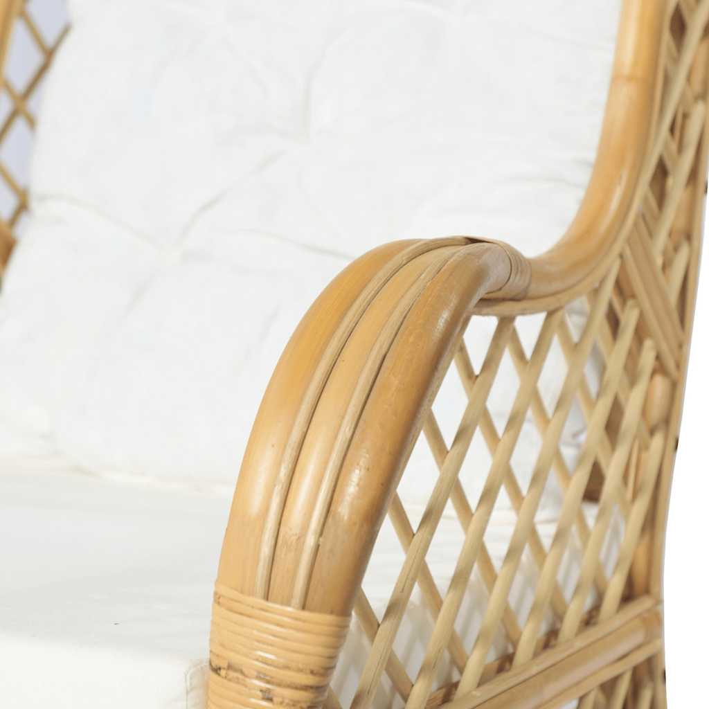 Canapé avec coussin Rotin naturel et lin - XIOS