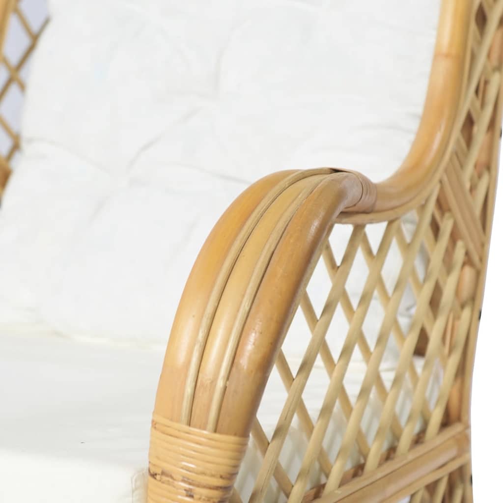 Canapé avec coussin Rotin naturel et lin - XIOS