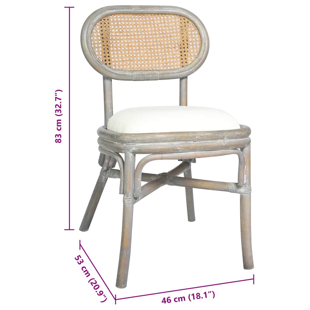 Chaises à manger lot de 2 gris Lin - XIOS