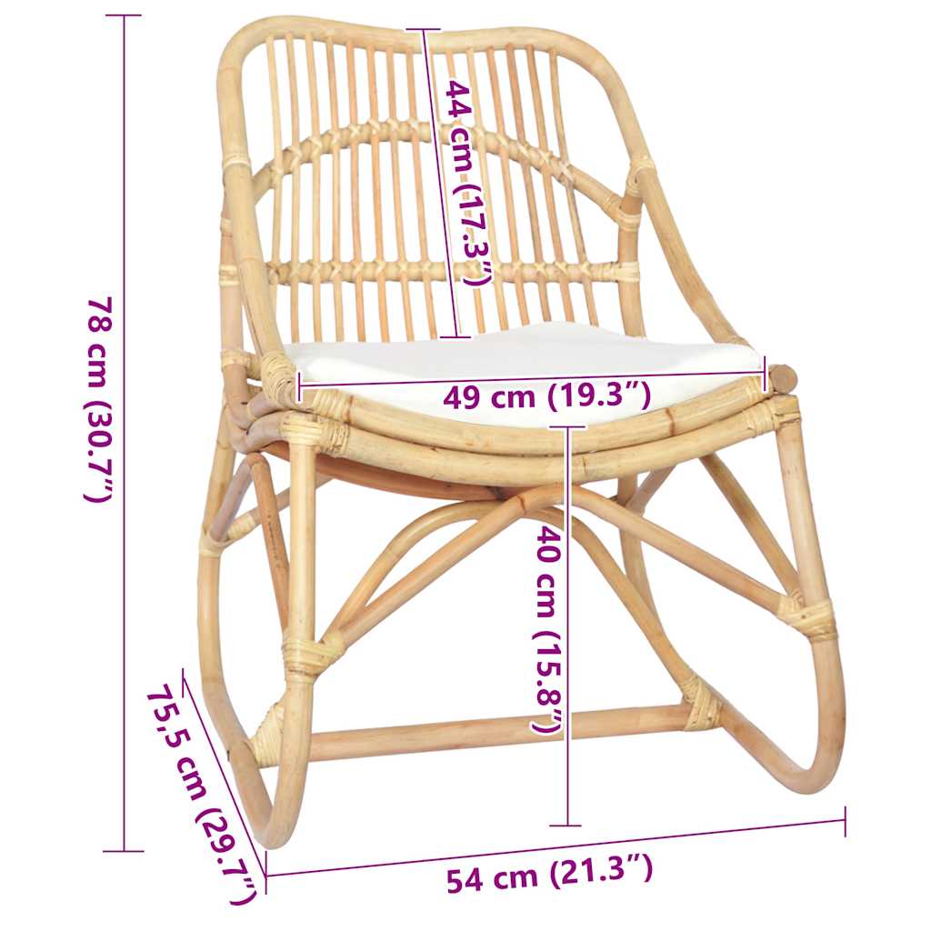 Chaise en rotin Lin - XIOS