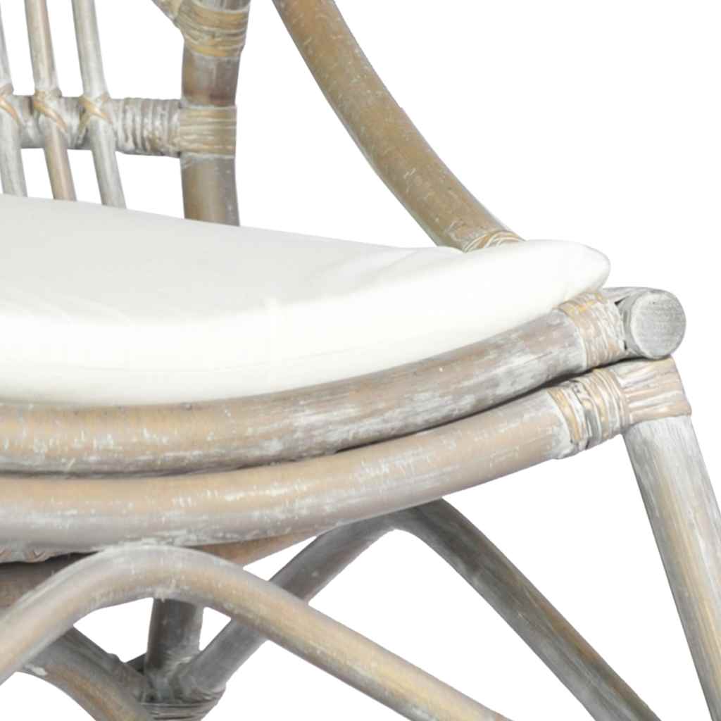 Chaise en rotin Gris Lin - XIOS