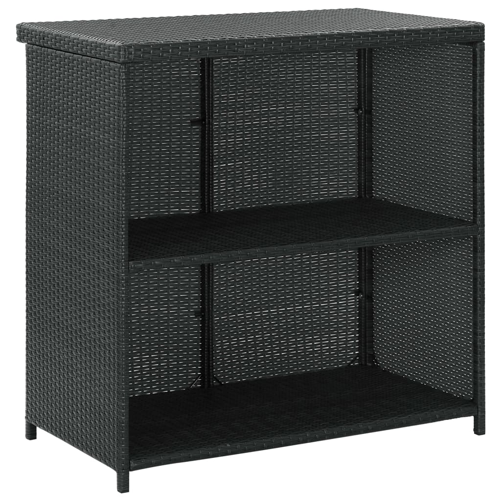 Ensemble de bar 3 pcs Résine tressée Noir - XIOS