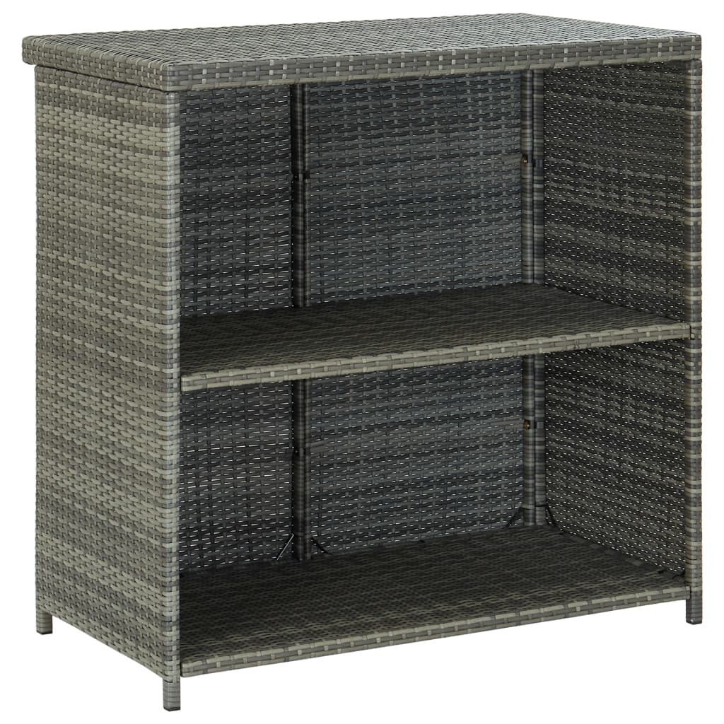 Ensemble de bar 3 pcs Résine tressée Gris - XIOS