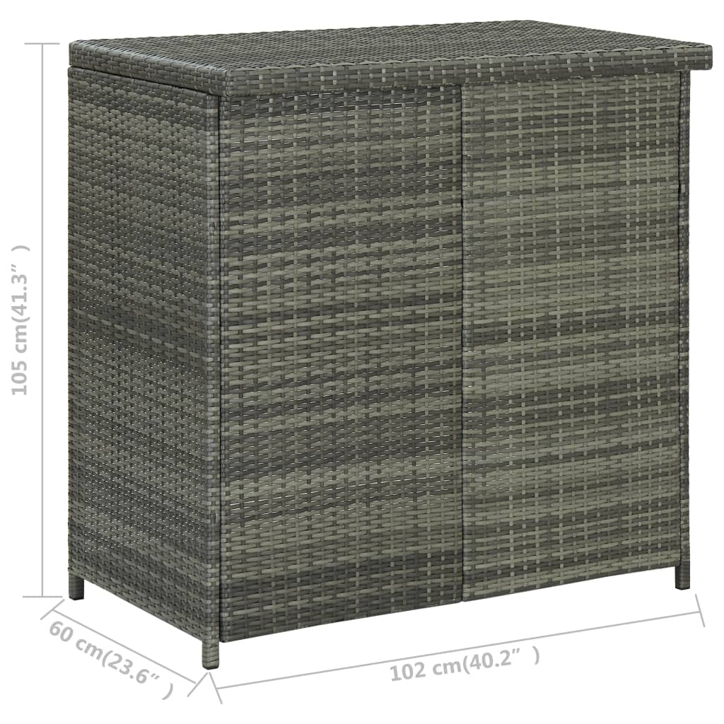 Ensemble de bar 3 pcs Résine tressée Gris - XIOS