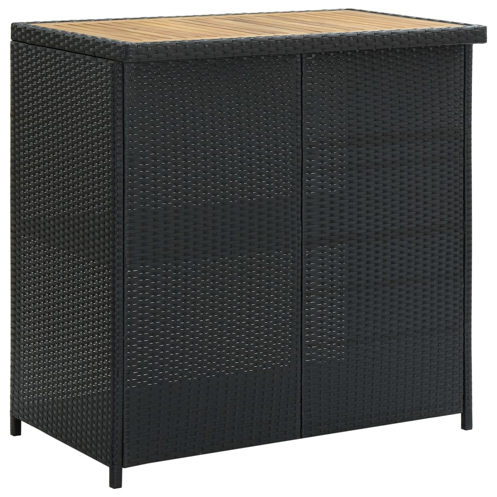 Ensemble de bar 3 pcs Résine tressée Noir - XIOS