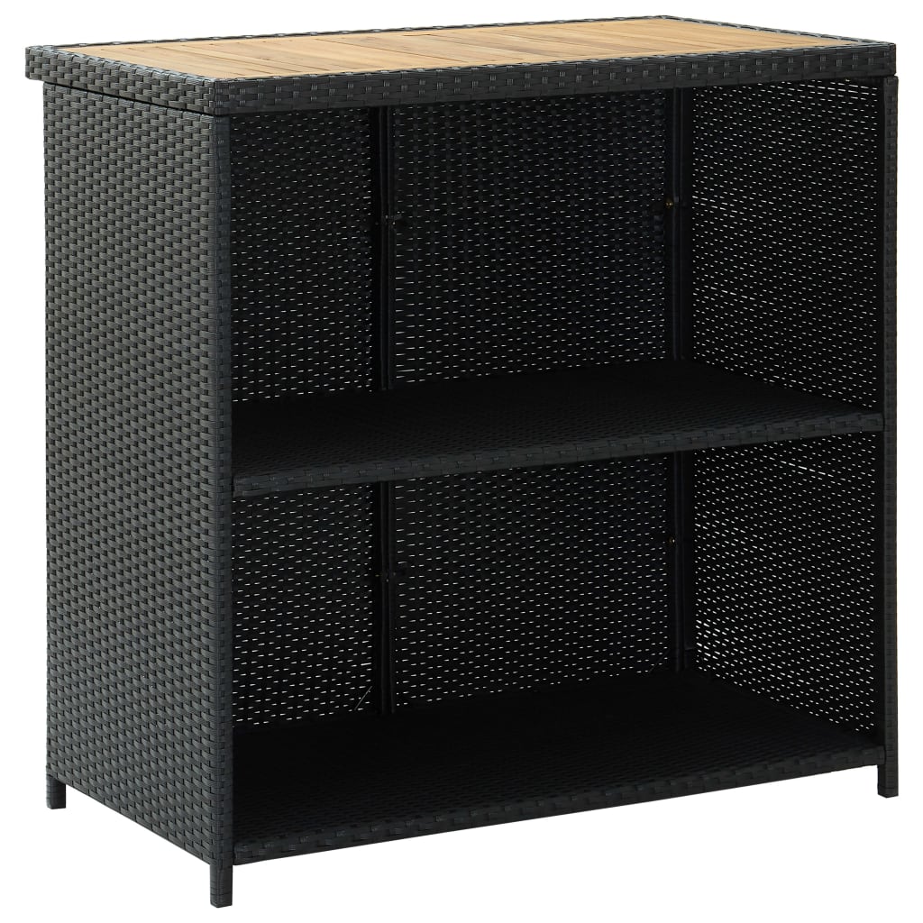 Ensemble de bar 3 pcs Résine tressée Noir - XIOS