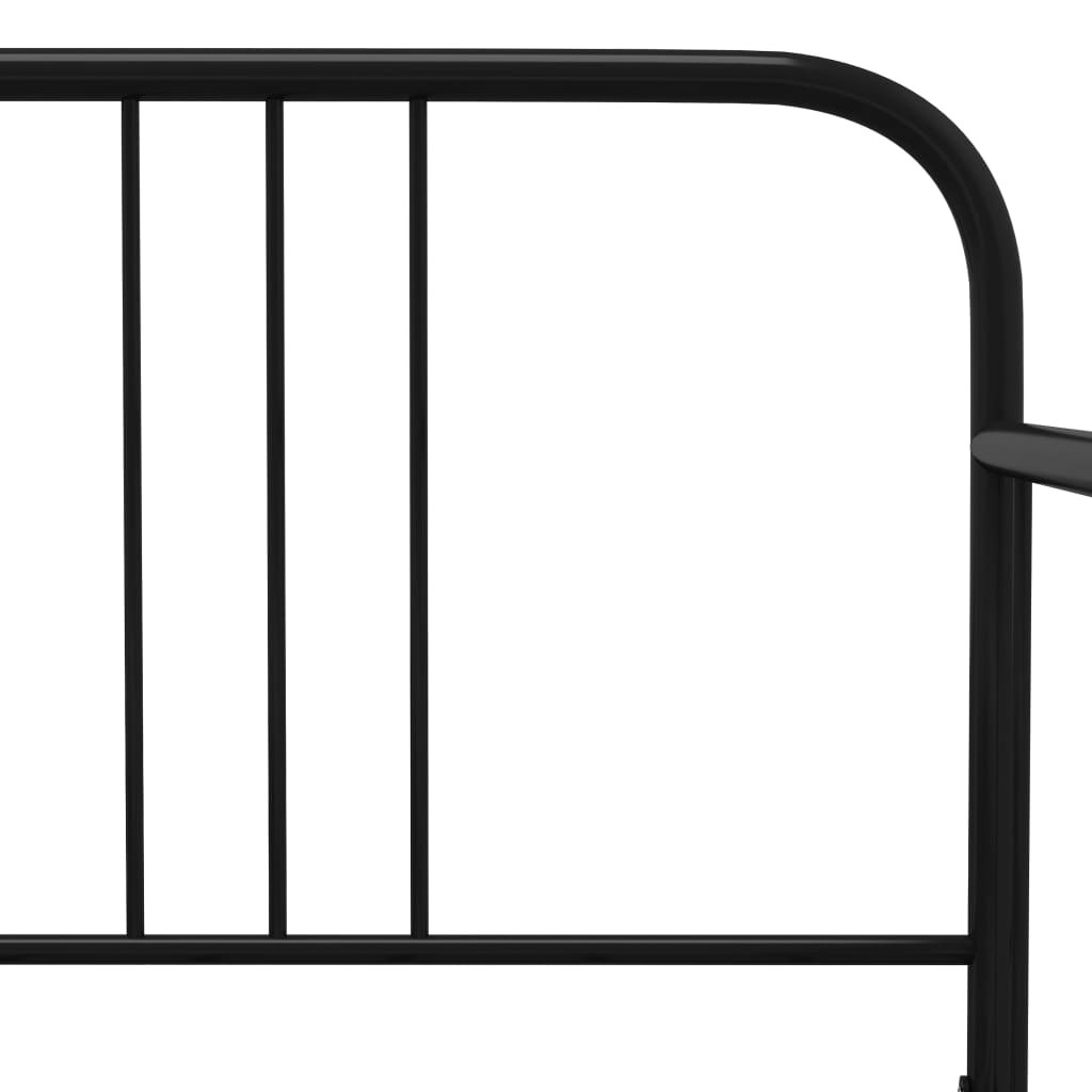 Cadre de canapé-lit sans matelas noir métal 90x200 cm - XIOS