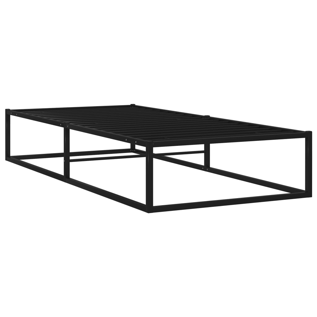 Cadre de lit sans matelas noir métal 100x200 cm - XIOS