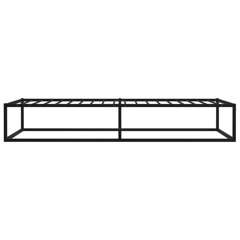Cadre de lit sans matelas noir métal 100x200 cm - XIOS