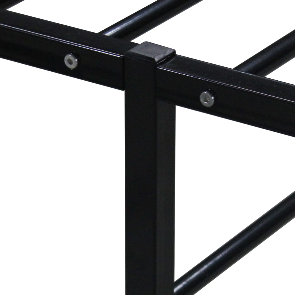 Cadre de lit sans matelas noir métal 120x200 cm - XIOS
