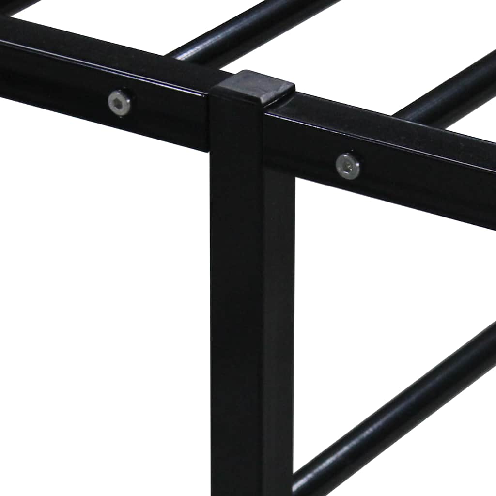 Cadre de lit sans matelas noir métal 160x200 cm - XIOS