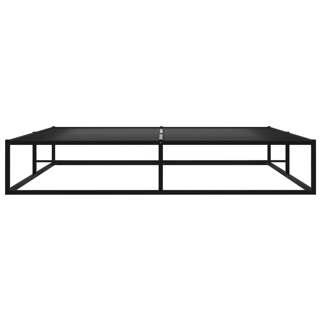 Cadre de lit sans matelas noir métal 200x200 cm - XIOS