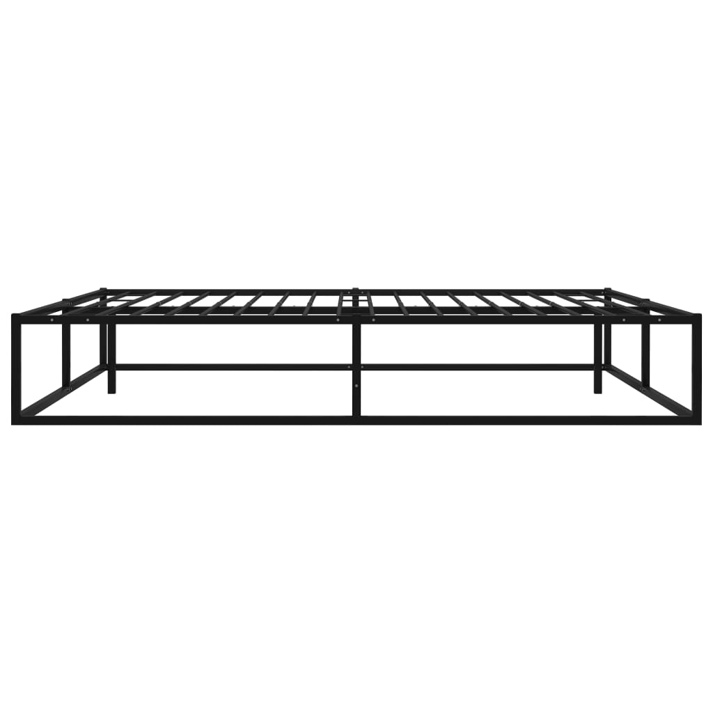 Cadre de lit sans matelas noir métal 200x200 cm - XIOS