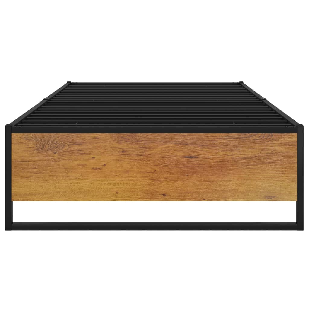 Cadre de lit sans matelas noir métal 100x200 cm - XIOS