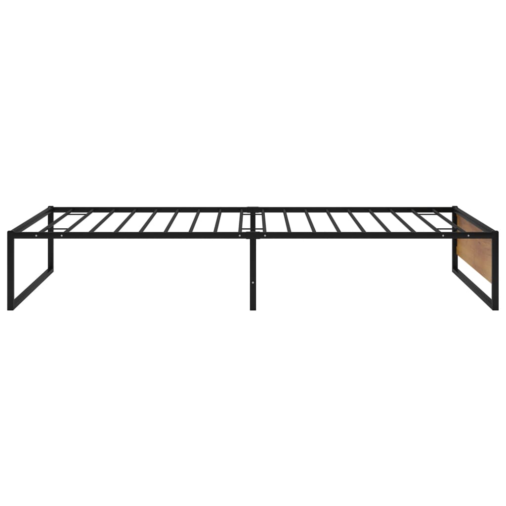 Cadre de lit sans matelas noir métal 100x200 cm - XIOS