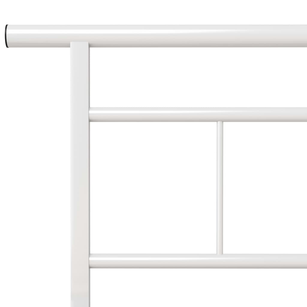 Cadre de lit sans matelas blanc métal 120x200 cm - XIOS