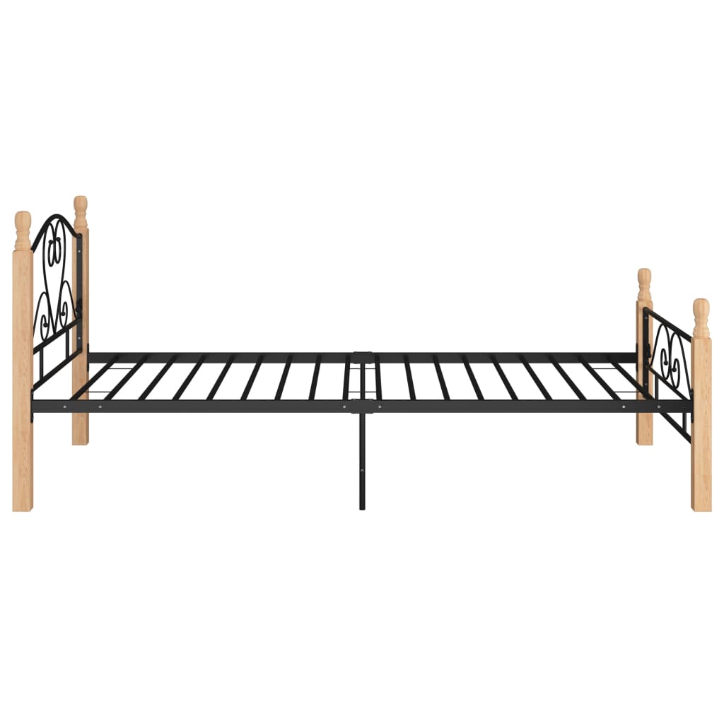 Cadre de lit sans matelas noir métal 90x200 cm - XIOS