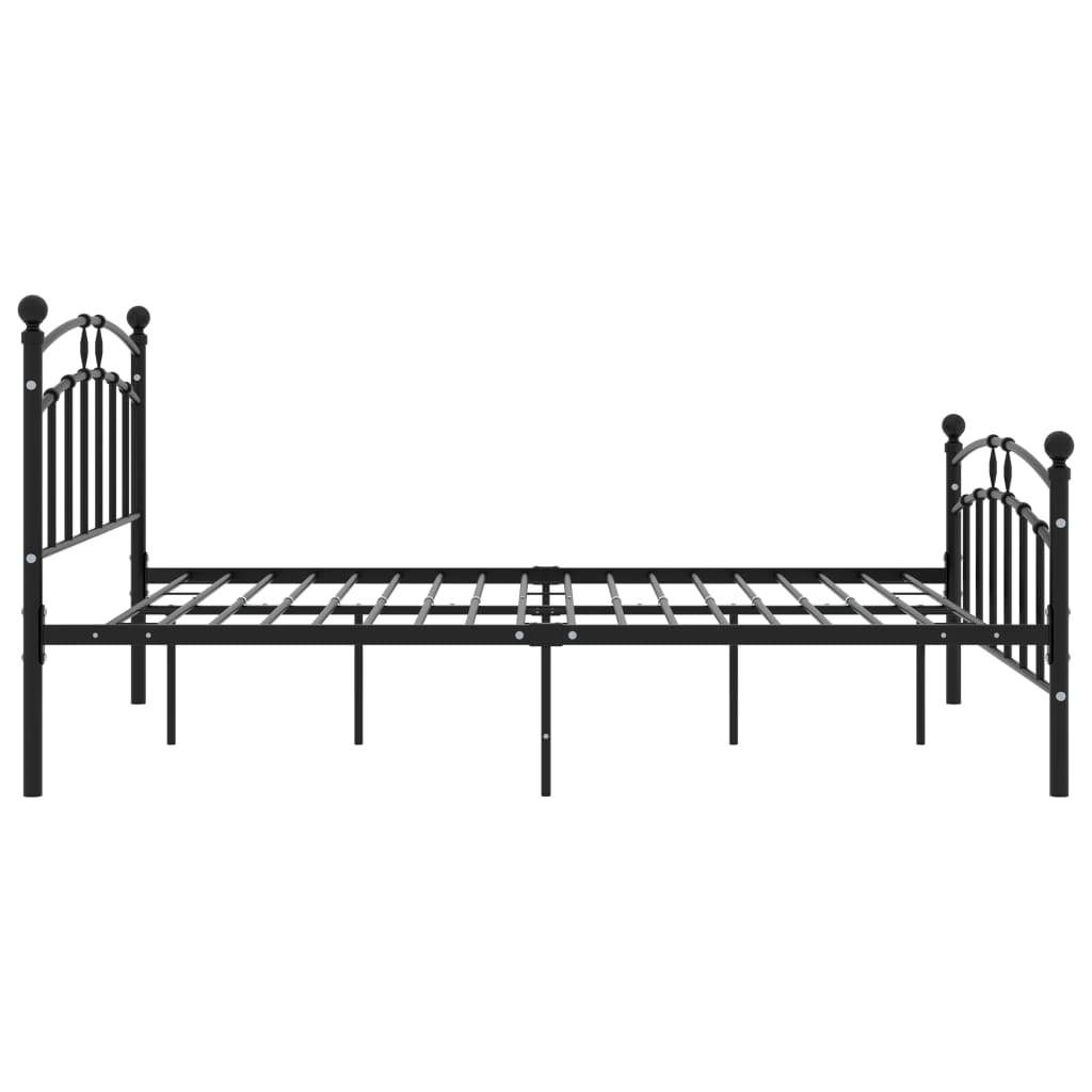 Cadre de lit sans matelas noir métal 200x200 cm - XIOS