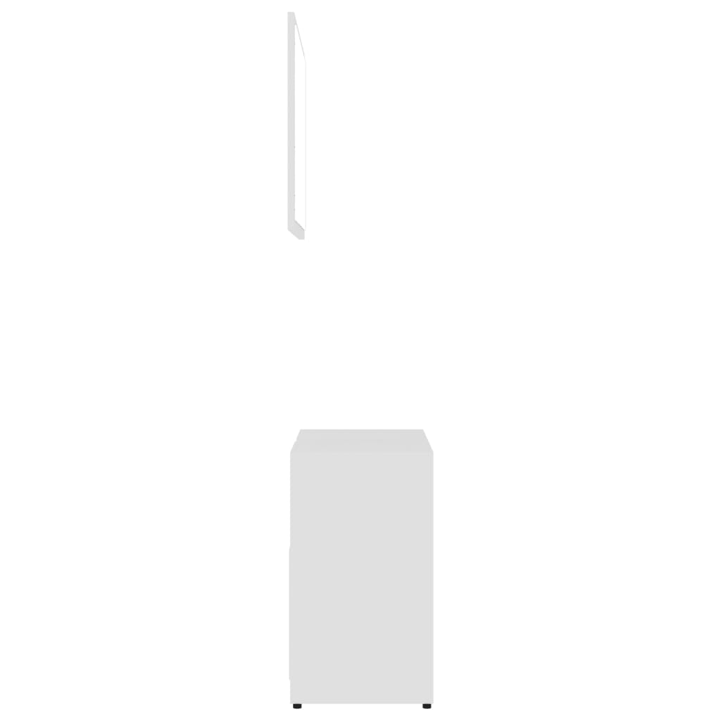 Ensemble de meubles de salle de bain 4pcs Blanc Bois ingénierie