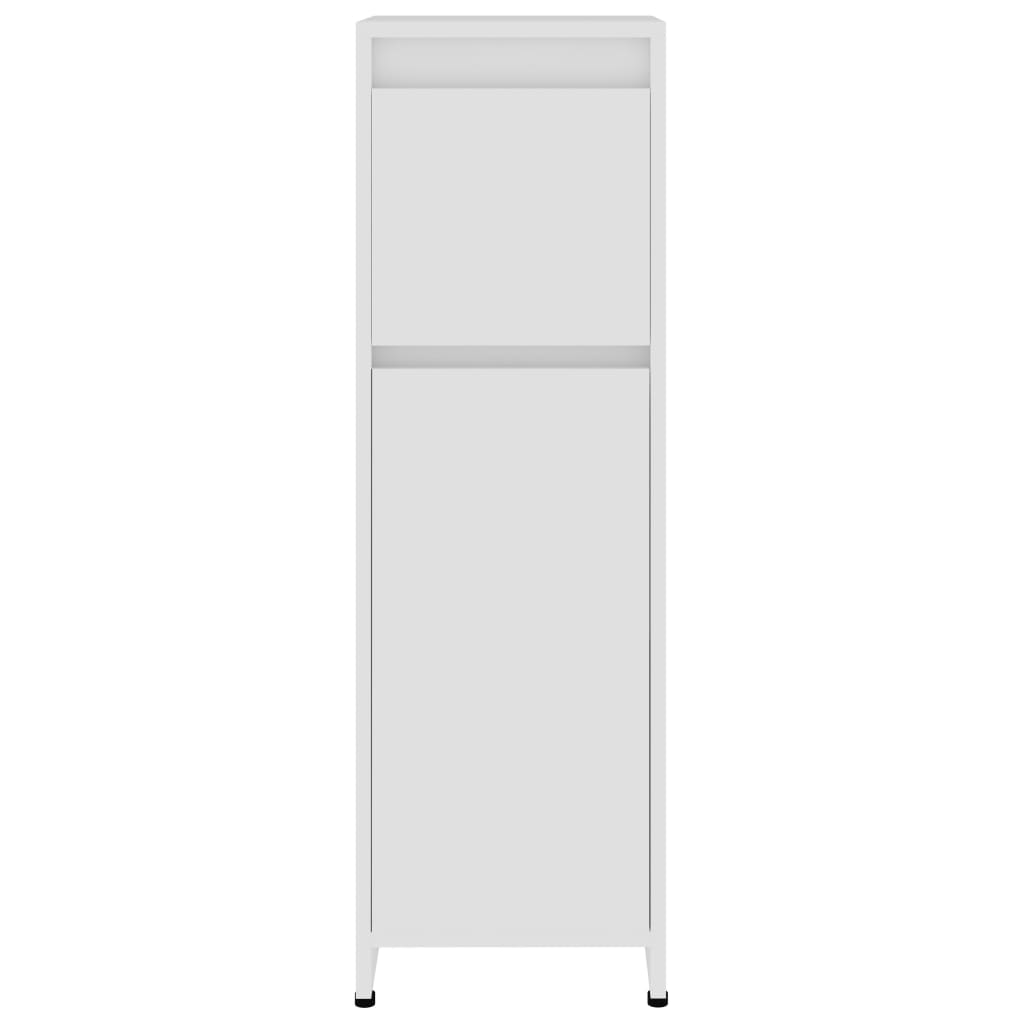 Ensemble de meubles de salle de bain 4pcs Blanc Bois ingénierie
