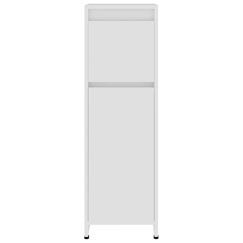 Ensemble de meubles de salle de bain 4pcs Blanc Bois ingénierie